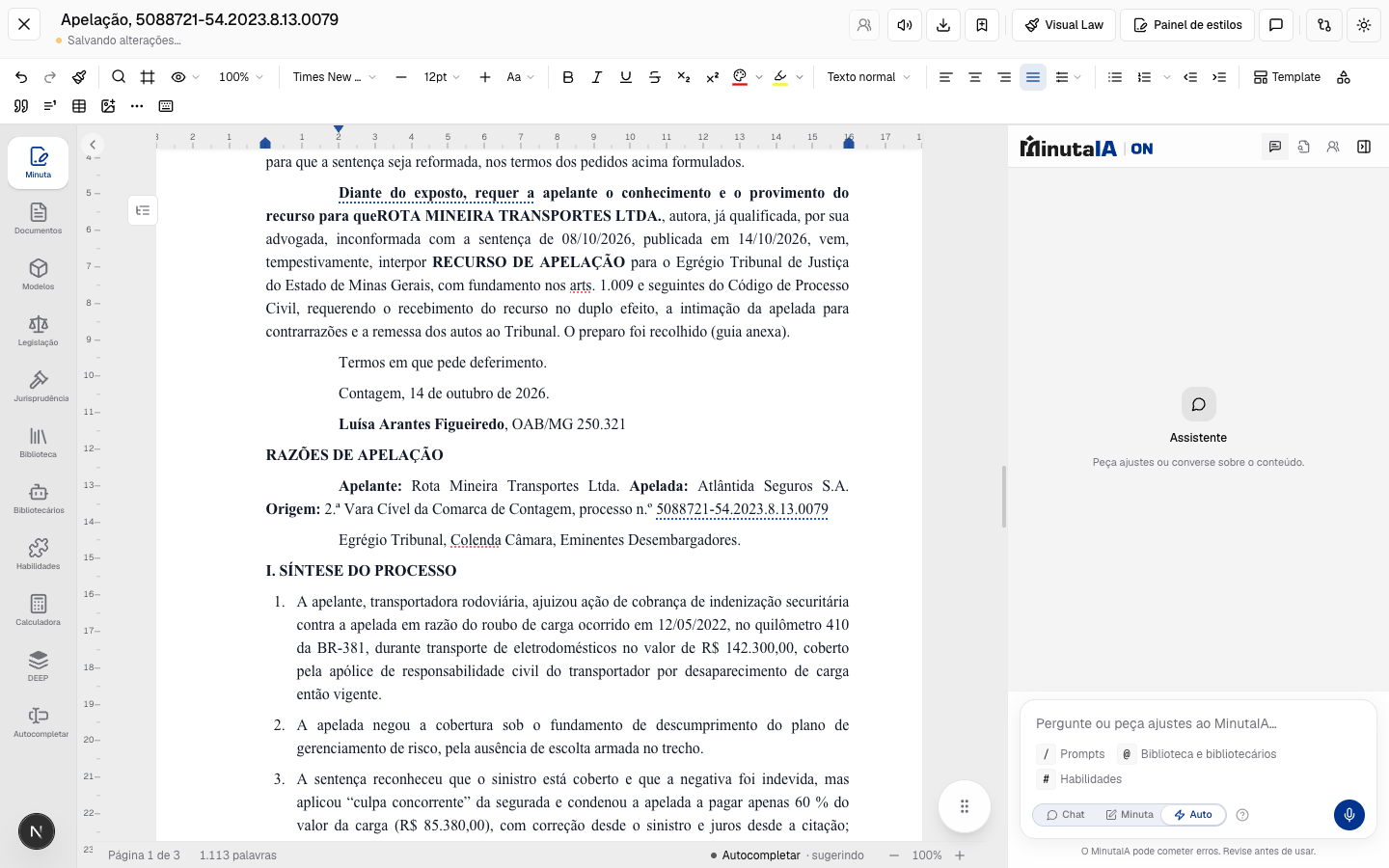 Autocompletar: Aceite o que servir. Tab aceita a sugestão; qualquer outra tecla a ignora.