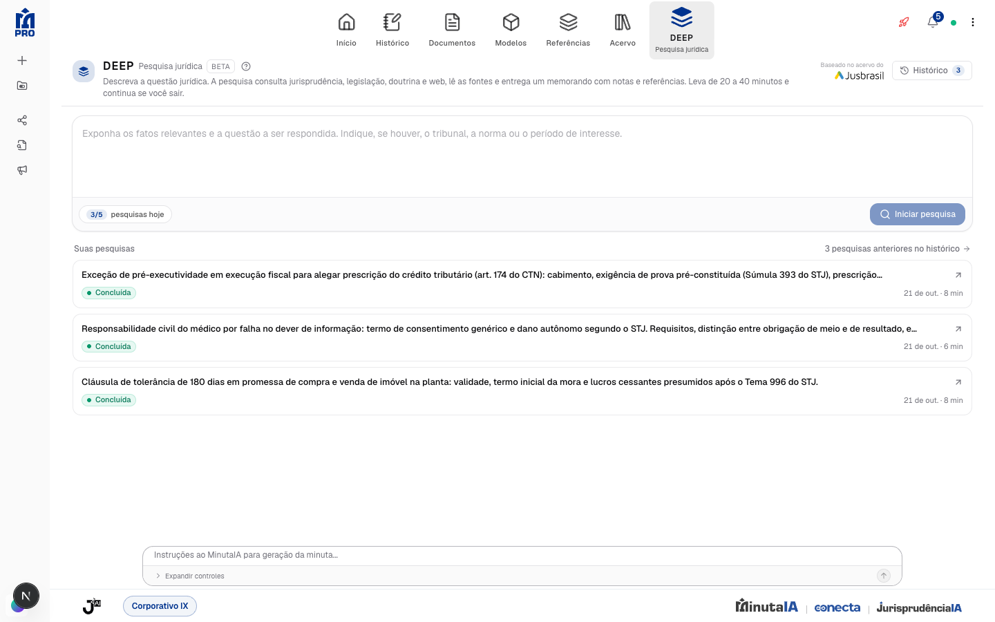 DEEP: Escreva a questão jurídica. Os fatos relevantes e a pergunta a responder, com tribunal, norma ou período, se houver.